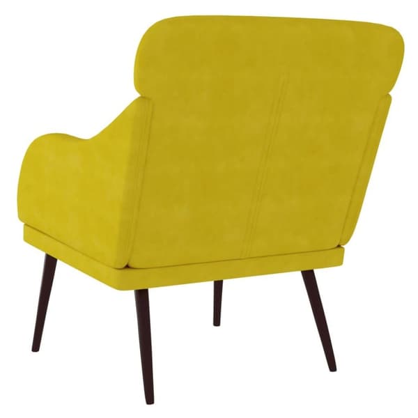 vidaXL Fåtölj gul 63x76x80 cm sammet