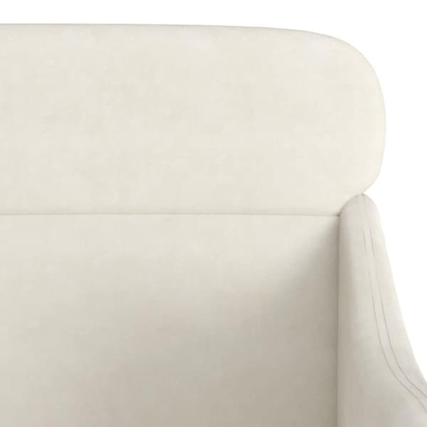 vidaXL lænestol 63x76x80 cm velour cremefarvet