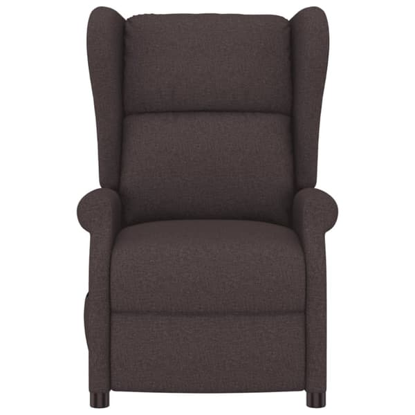 vidaXL Elektrisk reclinerfåtölj mörkbrun tyg