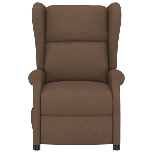 vidaXL Elektrisk reclinerfåtölj brun tyg