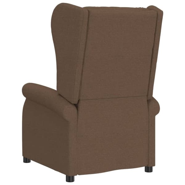 vidaXL Elektrisk reclinerfåtölj brun tyg