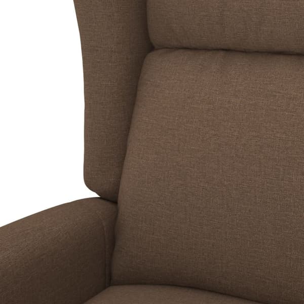 vidaXL Elektrisk reclinerfåtölj brun tyg