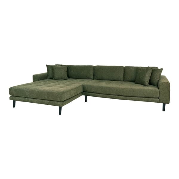 Lido sofa sjeselongsofa venstrevent 4 puter grønn.