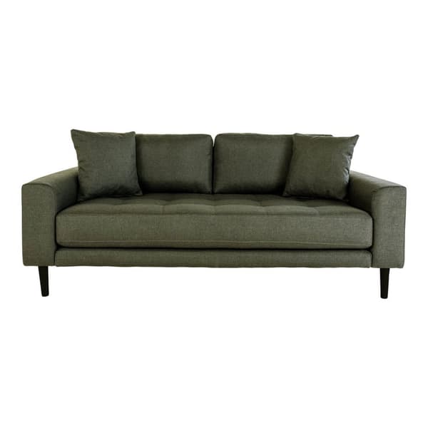 Lido sofa 2,5 personers 2 pyntepuder olivengrøn.