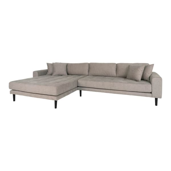 Lido sofa sjeselongsofa venstrevent 4 puter brun.