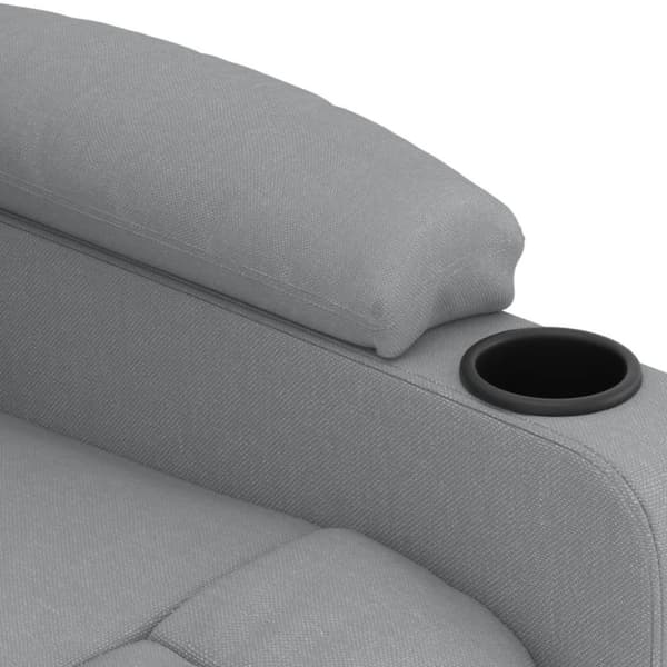 vidaXL Elektrisk reclinerfåtölj ljusgrå tyg