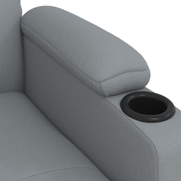 vidaXL Elektrisk reclinerfåtölj ljusgrå tyg