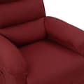 Miniatyrbild 8 av 10: vidaXL Elektrisk reclinerfåtölj vinröd tyg