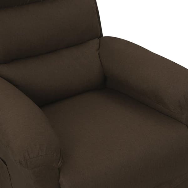 vidaXL Reclinerfåtölj mörkbrun tyg