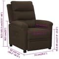 Miniatyrbild 11 av 11: vidaXL Reclinerfåtölj mörkbrun tyg