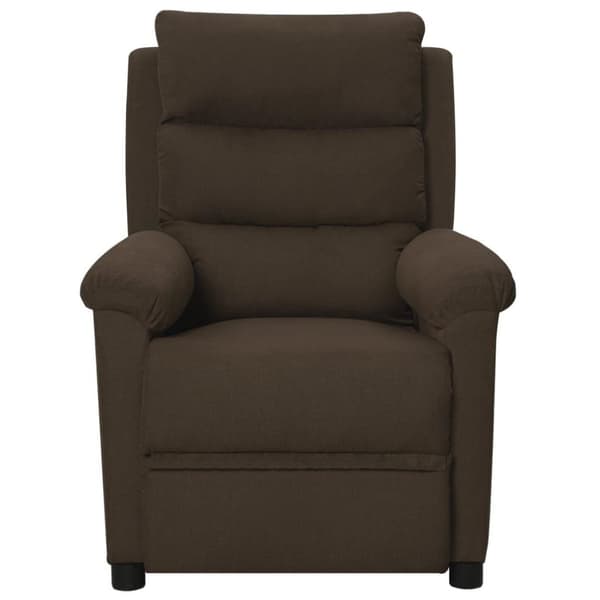 vidaXL Reclinerfåtölj mörkbrun tyg