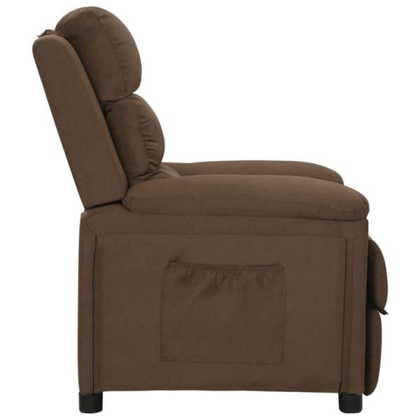vidaXL Reclinerfåtölj brun tyg