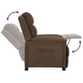 Miniatyrbild 6 av 11: vidaXL Reclinerfåtölj brun tyg