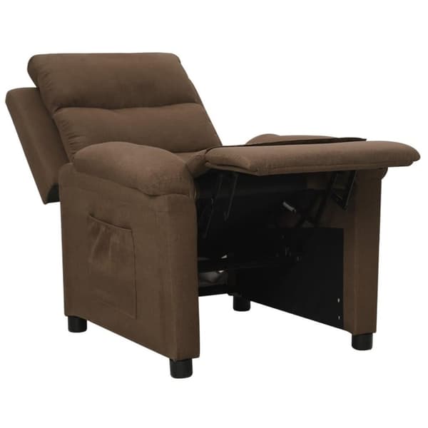 vidaXL Reclinerfåtölj brun tyg