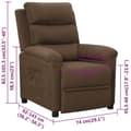 Miniatyrbild 11 av 11: vidaXL Reclinerfåtölj brun tyg
