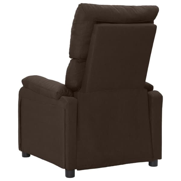 vidaXL Reclinerfåtölj mörkbrun tyg