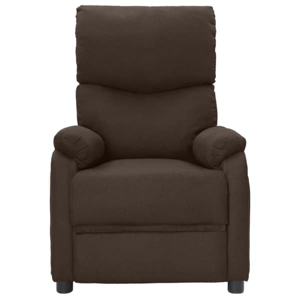 vidaXL Reclinerfåtölj mörkbrun tyg