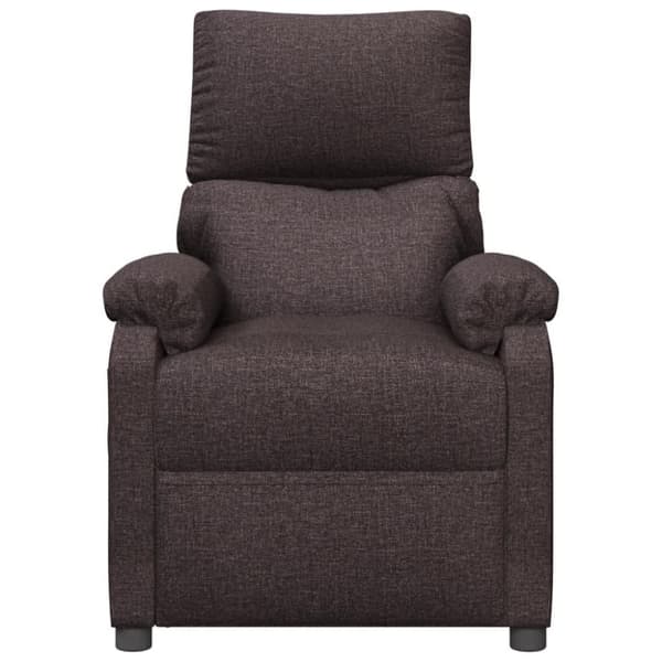 vidaXL Elektrisk reclinerfåtölj mörkbrun tyg
