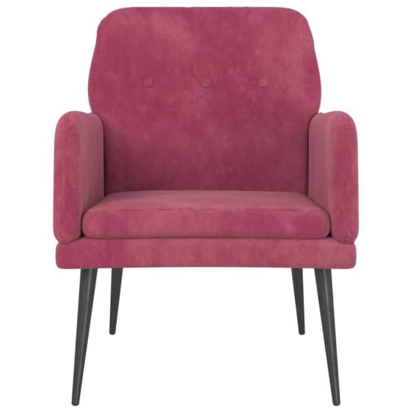 vidaXL Fåtölj vinröd 62x79x79 cm sammet