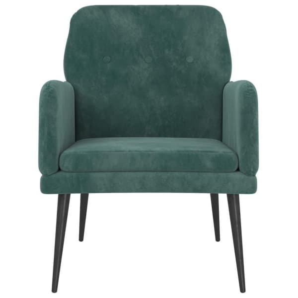 vidaXL Loungestol mörkgrön 62x79x79 cm sammet
