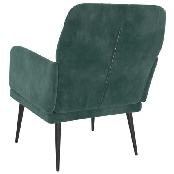 vidaXL Loungestol mörkgrön 62x79x79 cm sammet