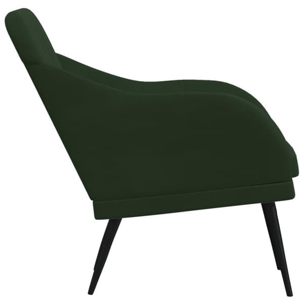 vidaXL Fåtölj mörkgrön 63x76x80 cm sammet