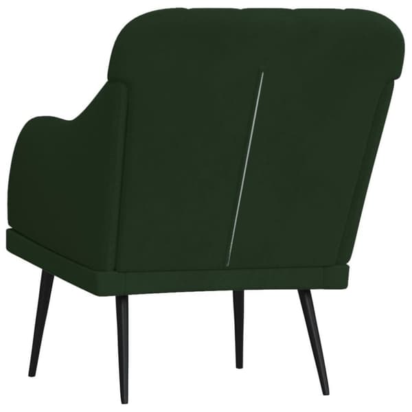 vidaXL Fåtölj mörkgrön 63x76x80 cm sammet