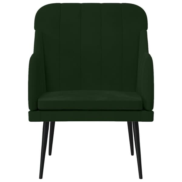 vidaXL Fåtölj mörkgrön 63x76x80 cm sammet