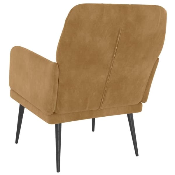 vidaXL Fåtölj brun 62x79x79 cm sammet