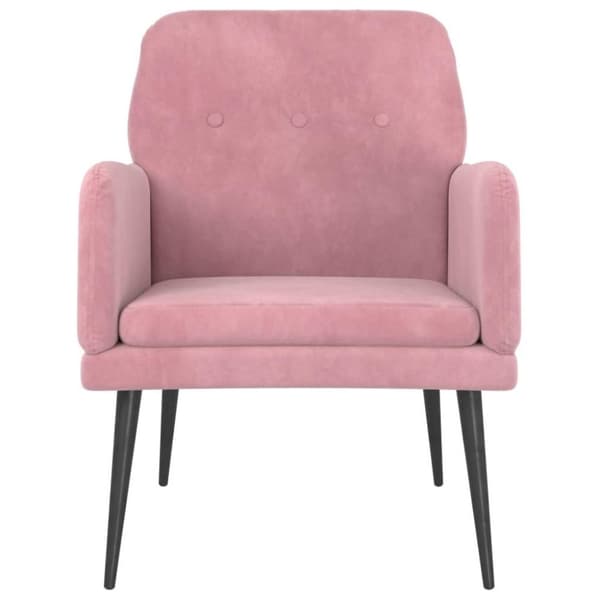 vidaXL Fåtölj rosa 62x79x79 cm sammet