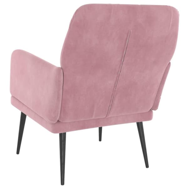 vidaXL Fåtölj rosa 62x79x79 cm sammet