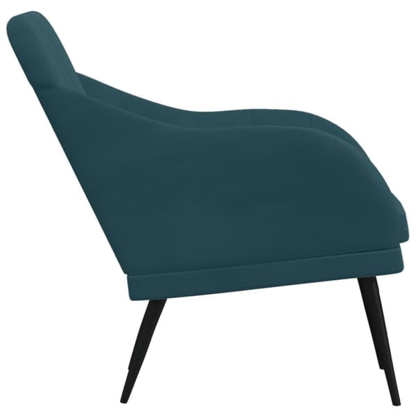 vidaXL Fåtölj blå 63x76x80 cm sammet