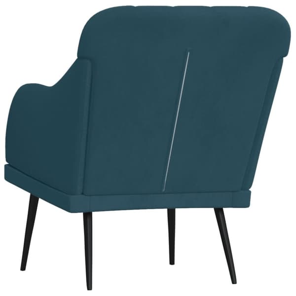 vidaXL Fåtölj blå 63x76x80 cm sammet