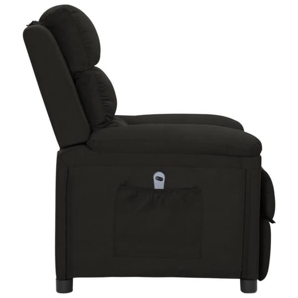 vidaXL Elektrisk reclinerfåtölj svart tyg