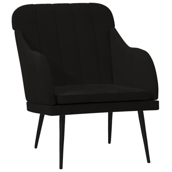 vidaXL Fåtölj svart 63x76x80 cm sammet