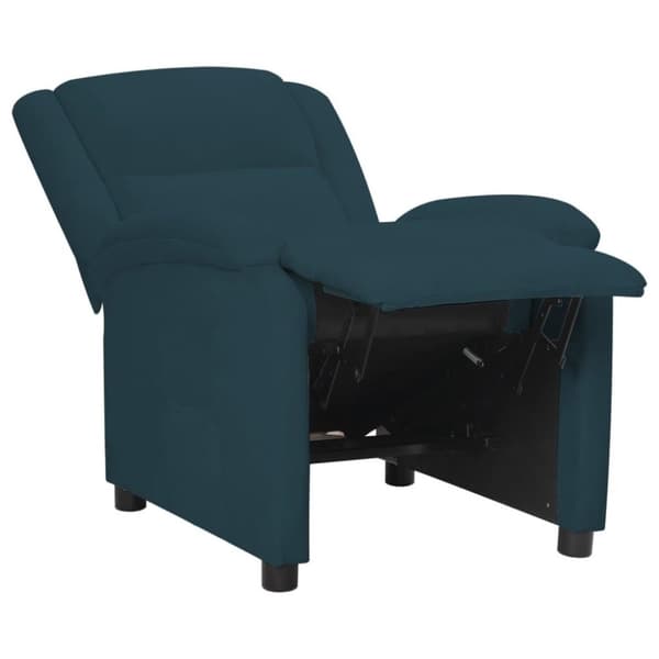 vidaXL Reclinerfåtölj blå sammet