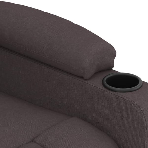 vidaXL Elektrisk reclinerfåtölj mörkbrun tyg