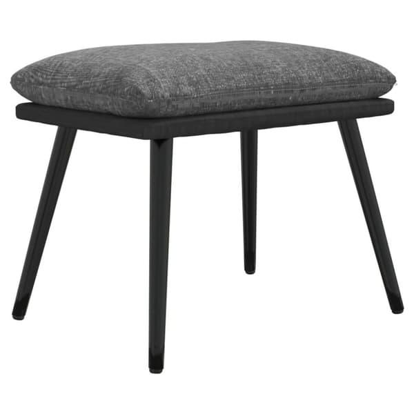 vidaXL Vilstol med pall ljusgrå tyg och konstläder