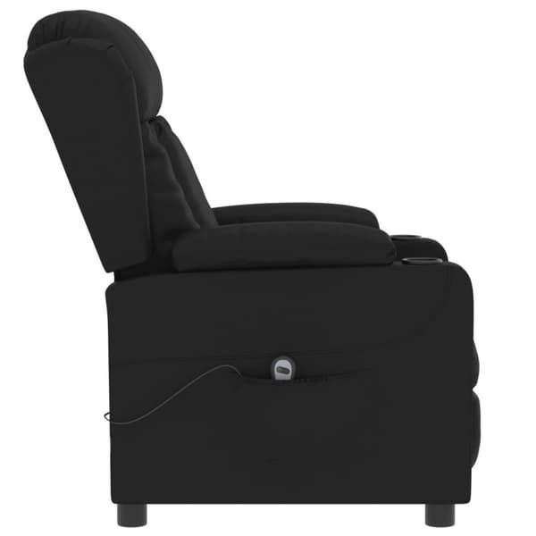 vidaXL Elektrisk reclinerfåtölj svart konstläder