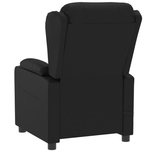 vidaXL Elektrisk reclinerfåtölj svart konstläder