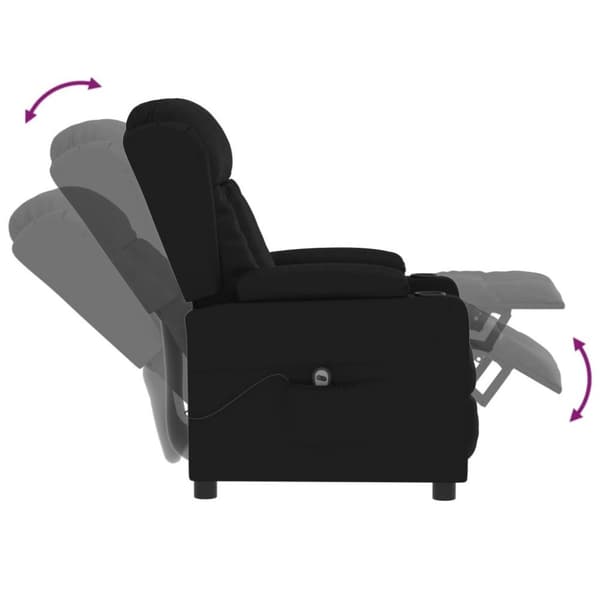 vidaXL Elektrisk reclinerfåtölj svart konstläder