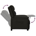 Miniatyrbild 6 av 10: vidaXL Reclinerfåtölj svart tyg