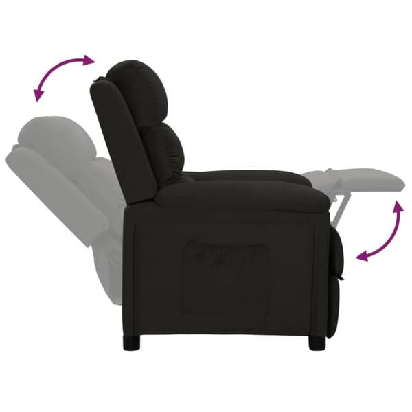 vidaXL Reclinerfåtölj svart tyg