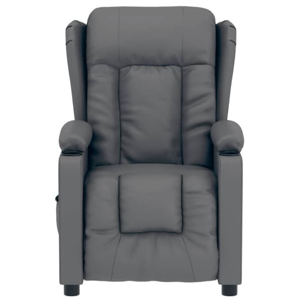 vidaXL Elektrisk reclinerfåtölj grå konstläder