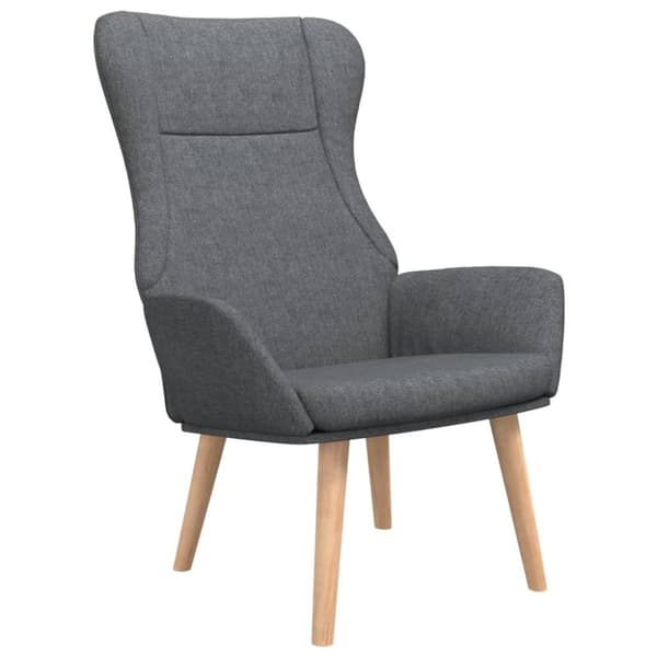 vidaXL Vilstol mörkgrå tyg
