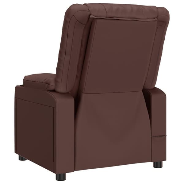 vidaXL Elektronisk reclinerfåtölj brun konstläder