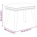 Miniatyrbild 8 av 10: vidaXL Vilstol med fotpall Ljusgrå tyg