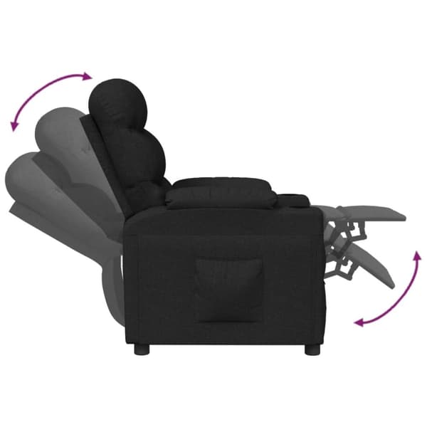 vidaXL Reclinerfåtölj svart tyg