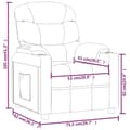 Miniatyrbild 9 av 9: vidaXL Reclinerfåtölj svart tyg