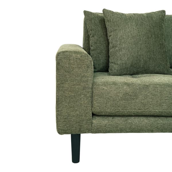 Lido soffa schäslongsoffa högervänd 4 kuddar grön.